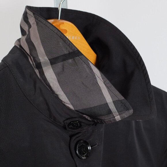 Burberry Prorsum London windbreaker coat sz Medium Nova Check lined black - Picture 6 of 9